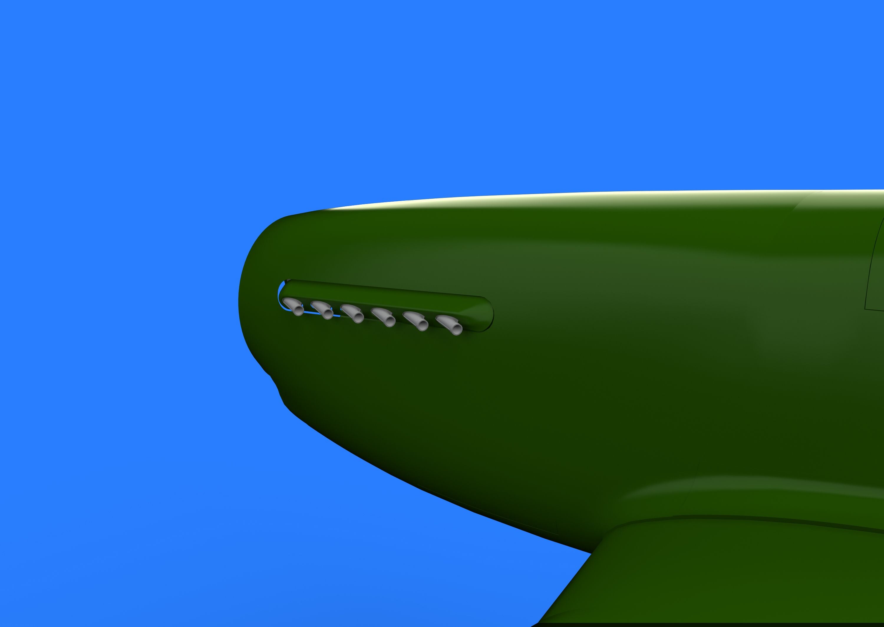 North-American P-51D Mustang New Tool exhaust stacks (designed to be used with Revell kits)