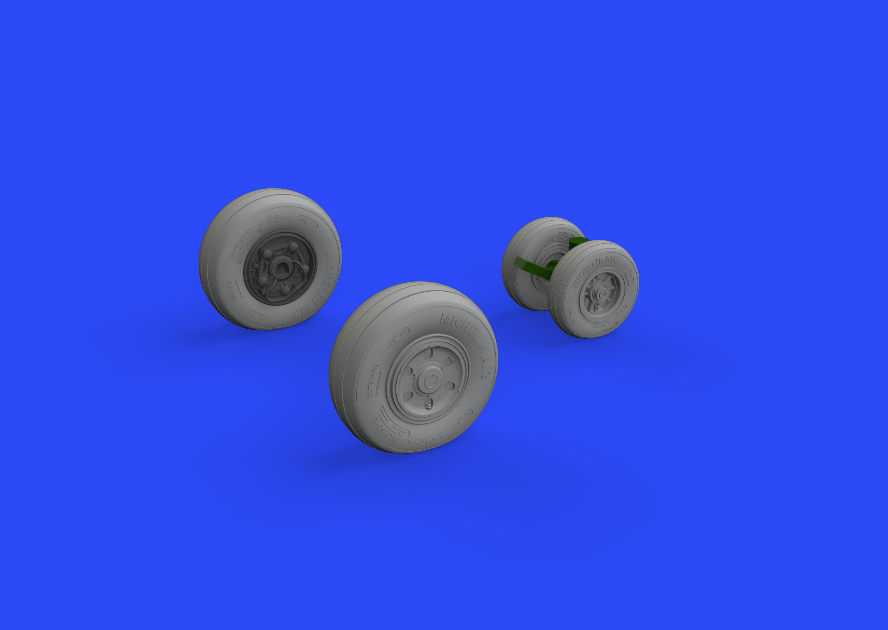 Boeing F/A-18E Super Hornet wheels with weighted tyre effect (designed to be used with Revell kits)
