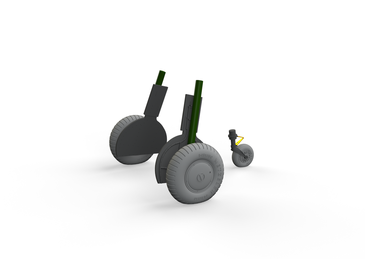 Messerschmitt Bf-108 Taifun wheels with weighted tyre effect (designed to be used with Eduard kits) RE-RELEASED!!!