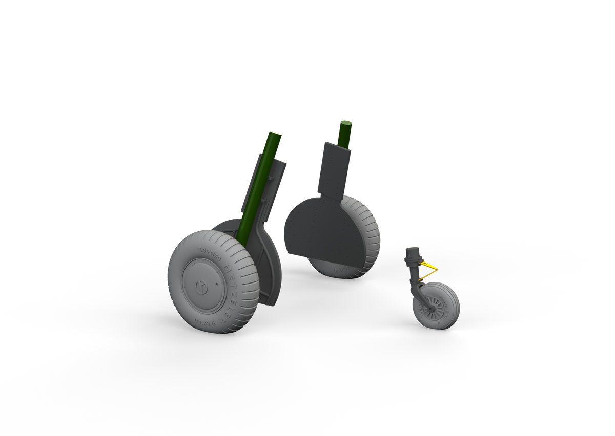 Messerschmitt Bf-108 Taifun wheels with weighted tyre effect (designed to be used with Eduard kits) RE-RELEASED!!!