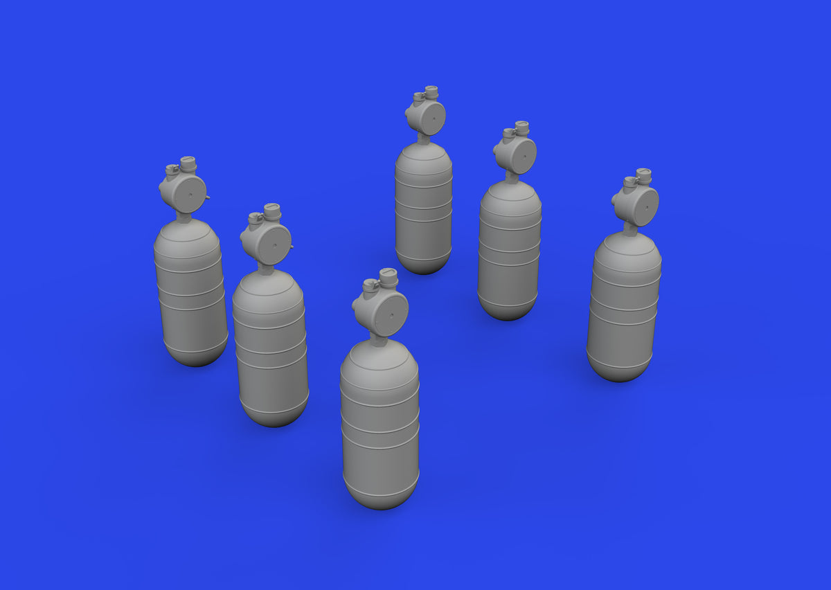 WWII USAAF oxygen cylinder A-6 (3D-Printed) 1/32