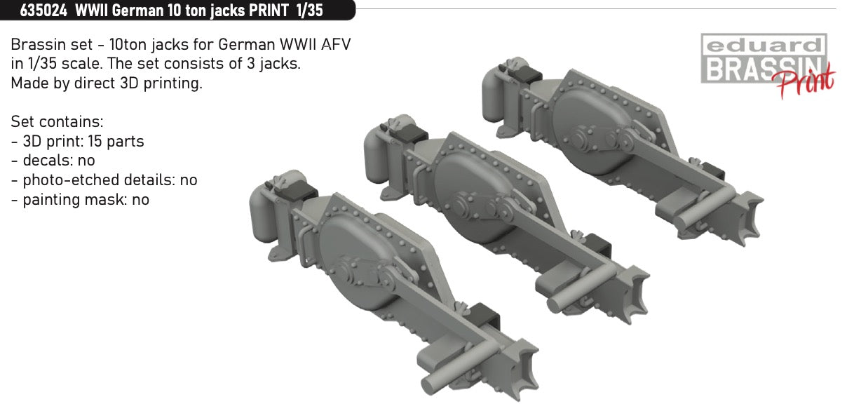 WWII German 10 ton jacks (3D-Printed) 1/35