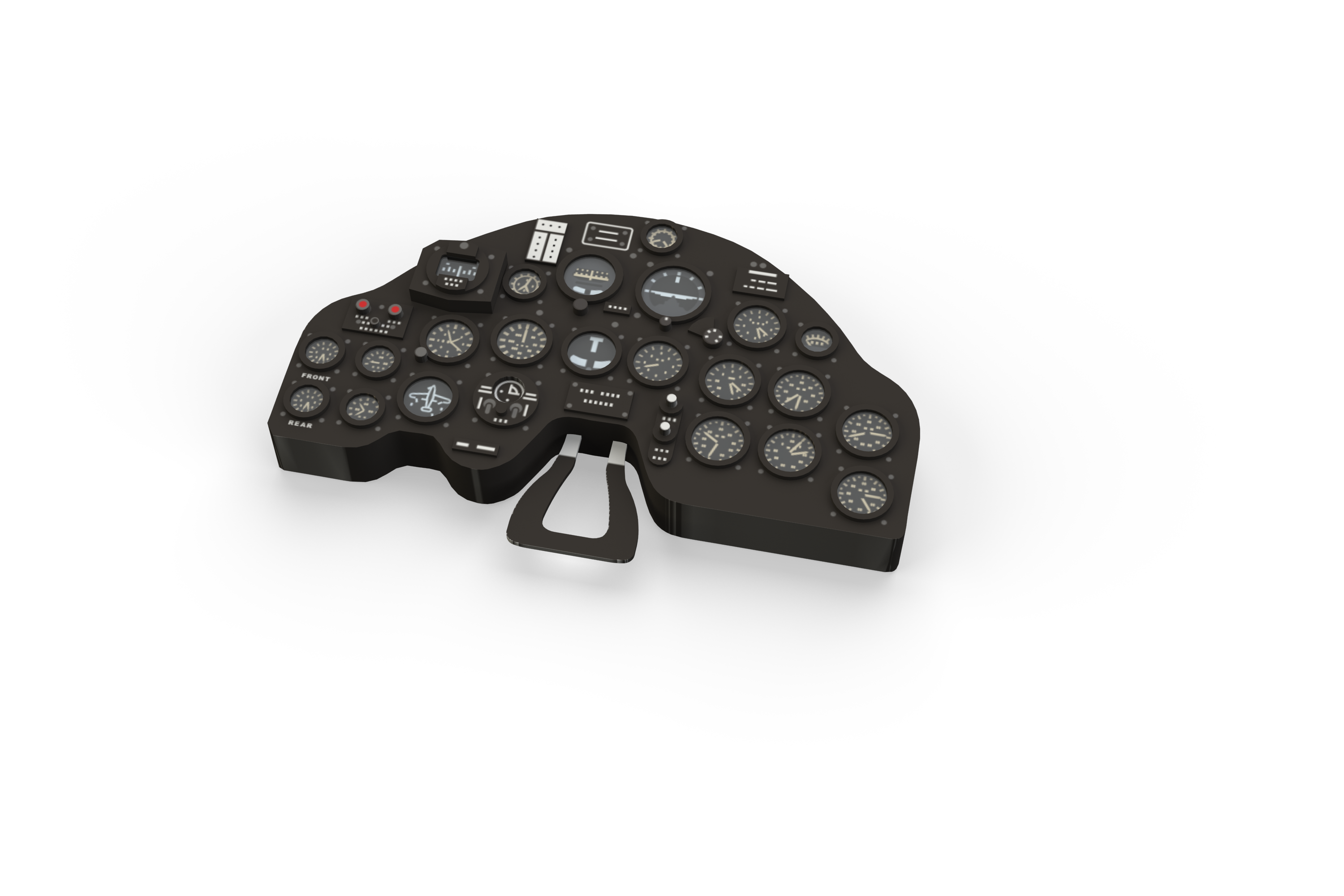 Lockheed P-38F Lightning LooK set of Brassin pre-painted instrument panel (designed to be used with Tamiya kits) [P-38F/G]