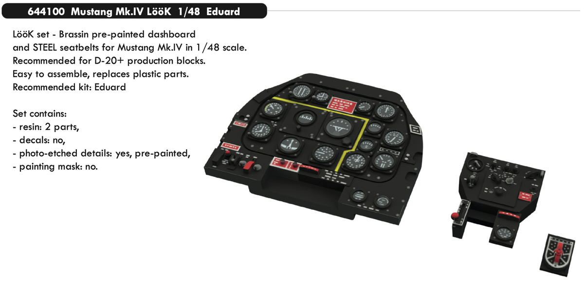 North-American Mustang Mk.IV LooK (designed to be used with Eduard kits)