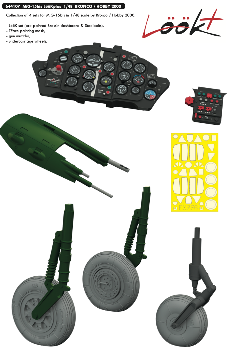 Mikoyan MiG-15bis LooK plus (designed to be used with Bronco Model and Hobby 2000 kits) (disc Feb 23)