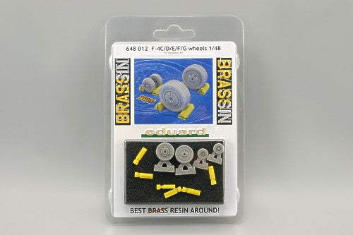 McDonnell F-4C/F-4D/F-4E/F-4F/F-4G Phantom wheels with weighted tyre effect (designed to be used with Hasegawa kits)