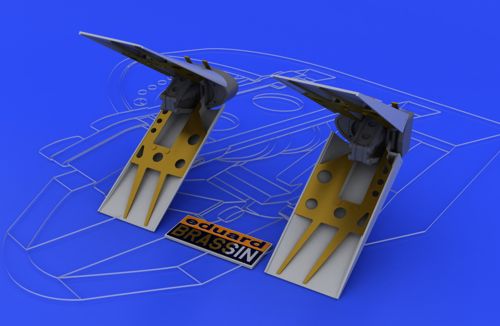 General-Dynamics/Lockheed-Martin F-16 air brakes (designed to be used with Tamiya kits)