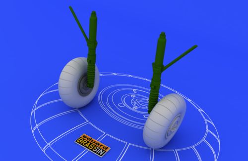 Messerschmitt Bf-110C/Bf-110D main undercarriage wheels with weighted tyre effect (designed to be used with Dragon and Fujimi kits)