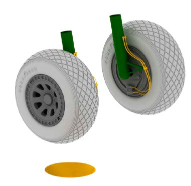 Lockheed PV-1 Ventura wheels with weighted tyre effect (designed to be used with Revell kits)[Mk.II]