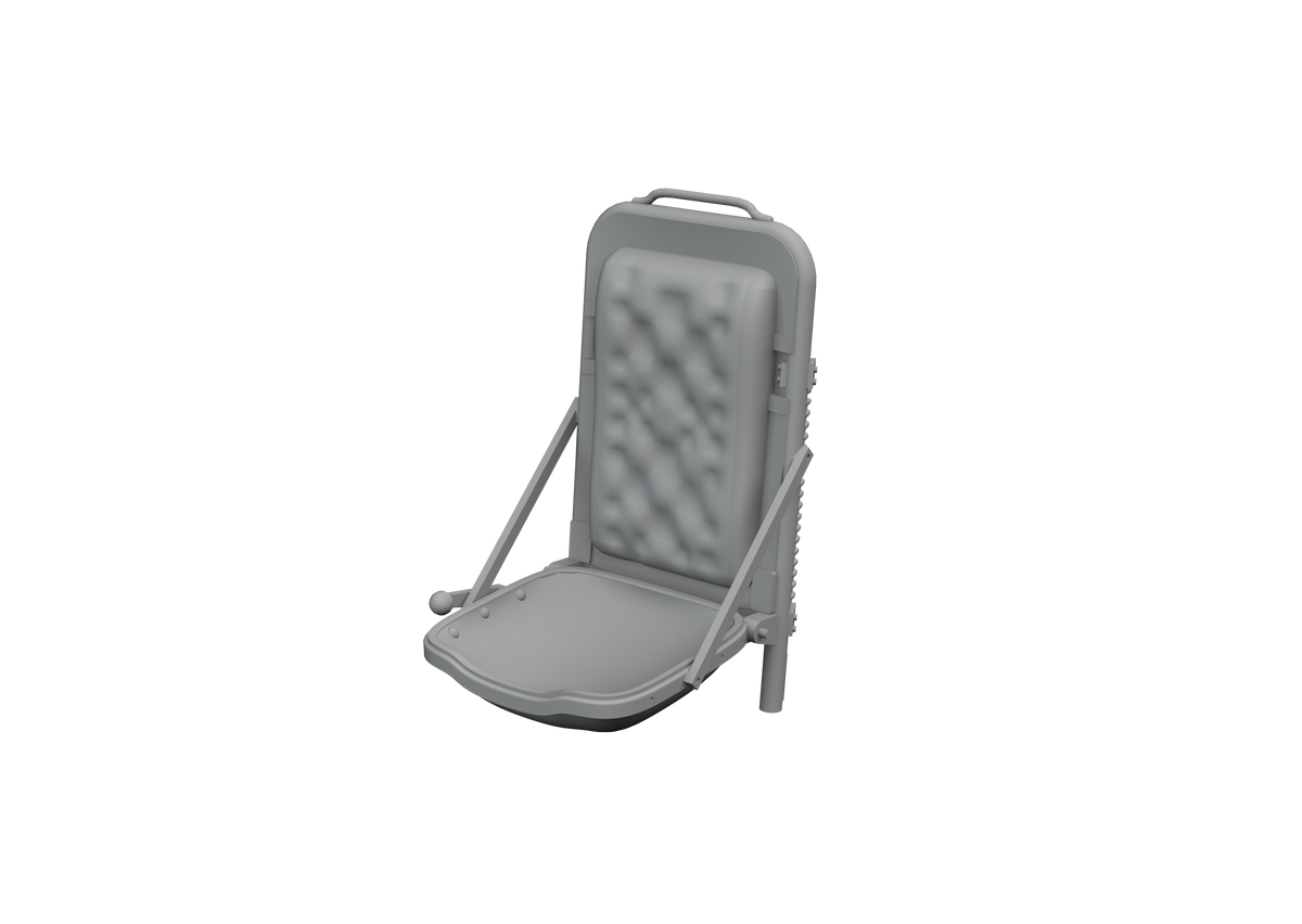 North-American P-51B/C/D Mustang seat Type 3 (3D-Printed) 1/48 (designed to be used with Eduard kits) [P-51B/P-51C/P-51D-5/P-51-D10/P-51D-15]