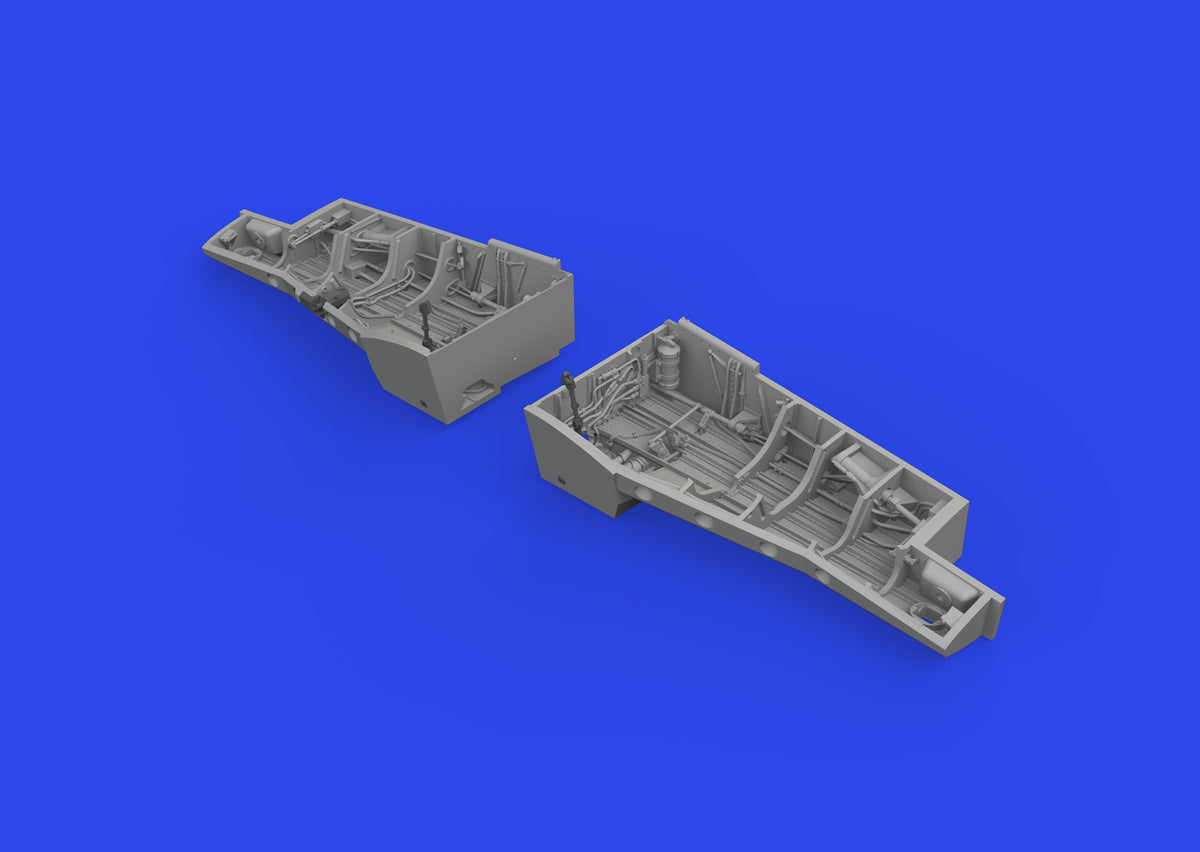 North-American P-51B/P-51C Mustang wheel bay (3D-Printed) 1/48 (designed to be used with Eduard kits)