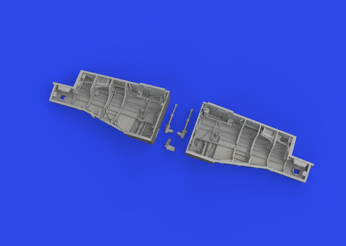 North-American P-51B/P-51C Mustang wheel bay (3D-Printed) 1/48 (designed to be used with Eduard kits)