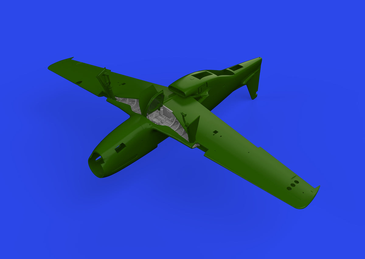 North-American P-51B/P-51C Mustang wheel bay (3D-Printed) 1/48 (designed to be used with Eduard kits)
