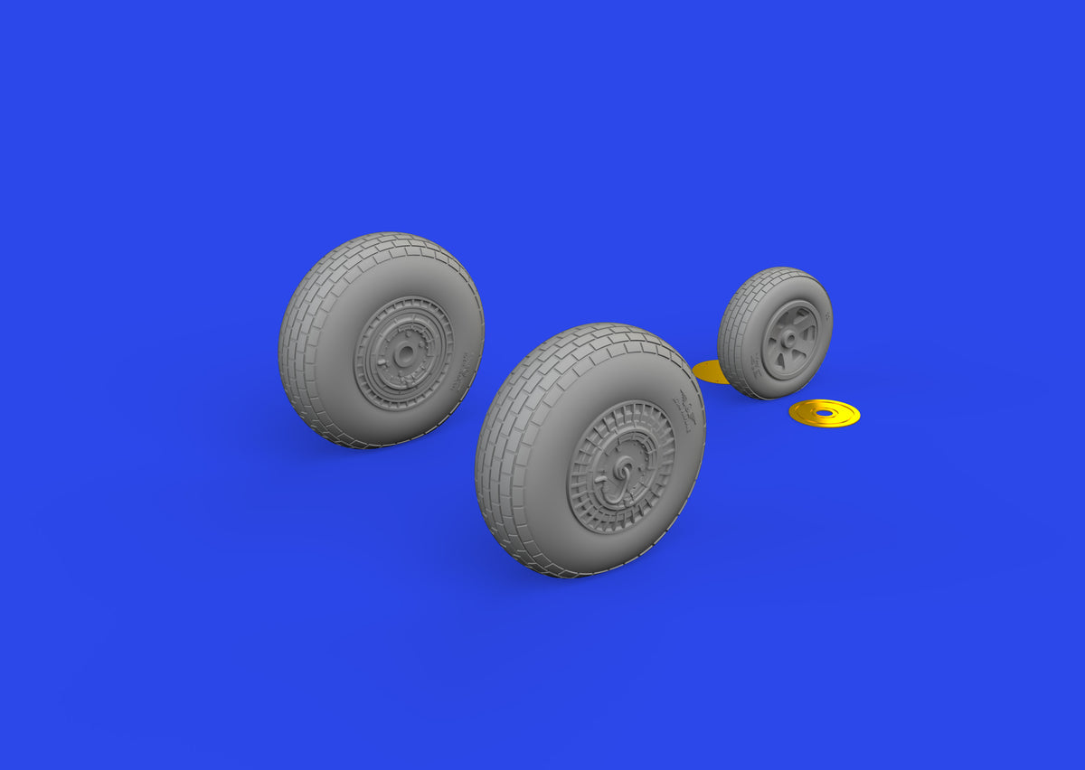 Martin B-26B Marauder wheels 1/48 (designed to be used with ICM UA UK kits)