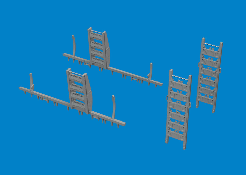 Martin B-26B Marauder bomb racks 3D-Printed 1/48 (designed to be used with ICM UA UK kits) [B-26F]