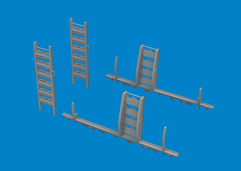 Martin B-26B Marauder bomb racks 3D-Printed 1/48 (designed to be used with ICM UA UK kits) [B-26F]