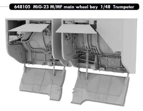 Mikoyan MiG-23M/MiG-23MF main wheel bay (designed to be used with Trumpeter kits)