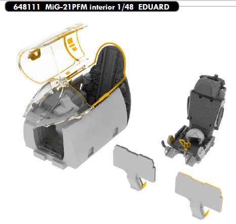RE-RELEASED!!! Mikoyan MiG-21PFM interior (designed to be used with Eduard kits)