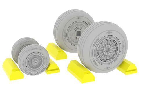 McDonnell F-4C Phantom wheels with weighted tyre effect (designed to be used with Academy kits)