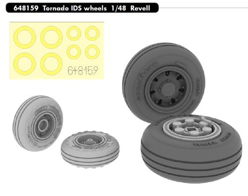 Panavia Tornado IDS wheels with weighted tyre effect (designed to be used with Revell kits)