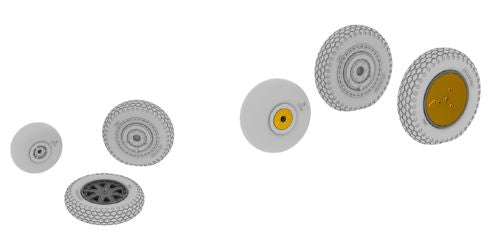 Bell P-39 Airacobra early wheels with weighted tyre effect with weighted tyre effect (designed to be used with Eduard kits) [Bell P-39/Bell P-400 P-39 P-39L / P-39N P-39D / P-39Q/N P-39/P-400 P-39Q P-39K/N P-39L/N P-39K/N]