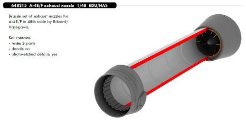 Douglas A-4E/F Skyhawk exhaust nozzle (designed to be used with Eduard kits and Hasegawa kits) [A-4F]
