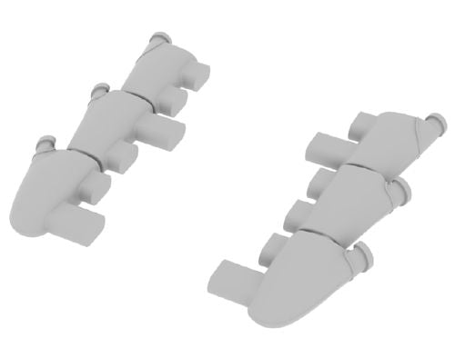Hawker Hurricane Mk.I exhaust stacks (designed to be used with Airfix kits)