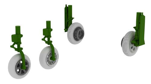 North-American F-86F Sabre wheels with weighted tyre effect (designed to be used with Hasegawa kits)
