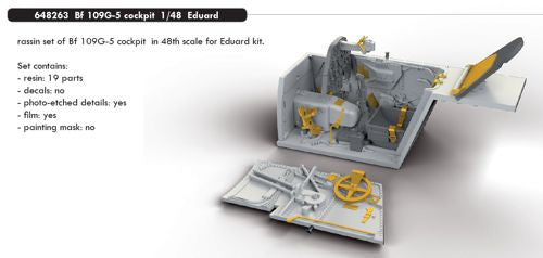 Messerschmitt Bf-109G-5 cockpit (designed to be used with Eduard kits)(Eduard sold out February 2024 part 1)