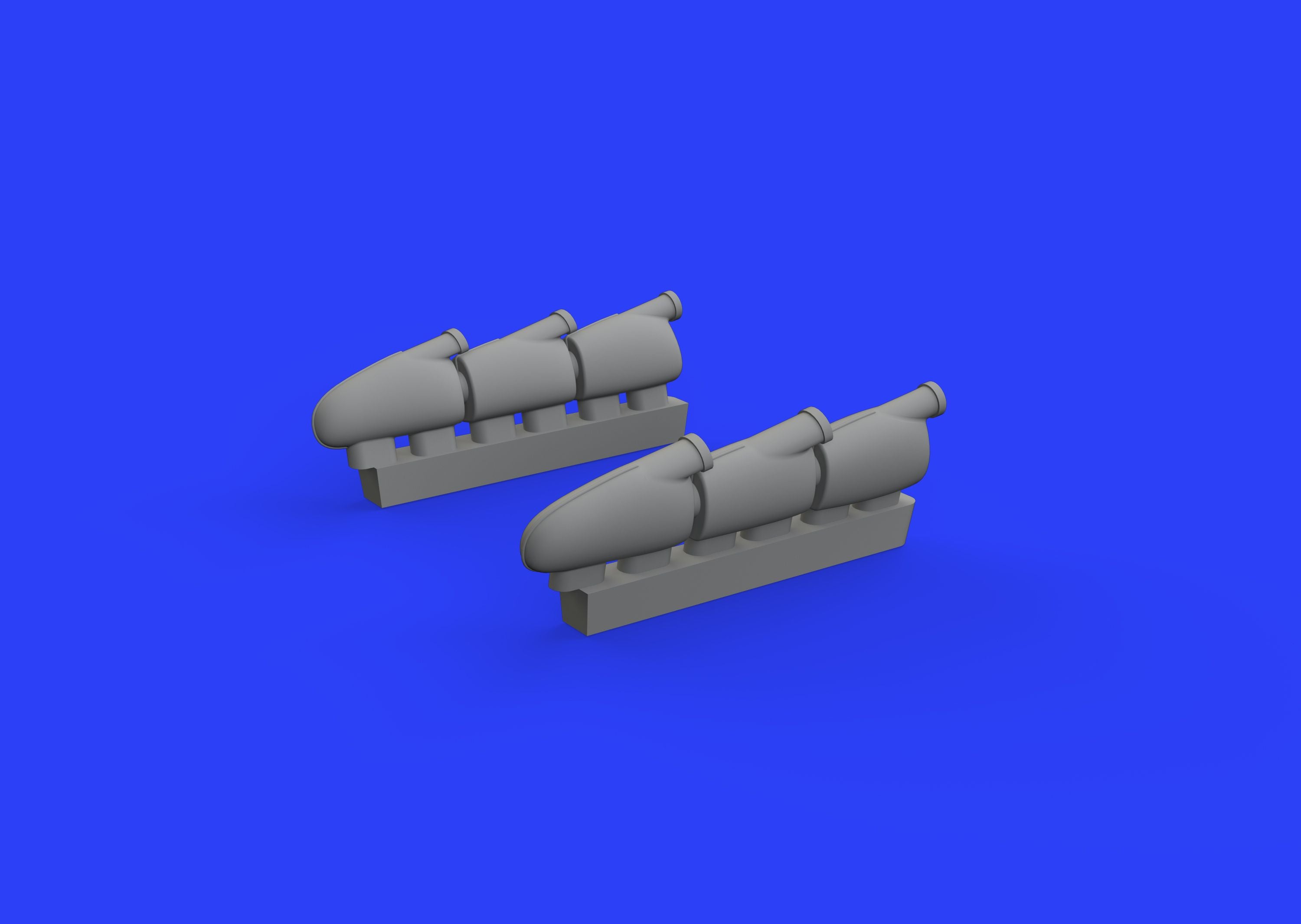 Supermarine Spitfire Mk.1 exhaust stacks (designed to be used with Tamiya kits)
