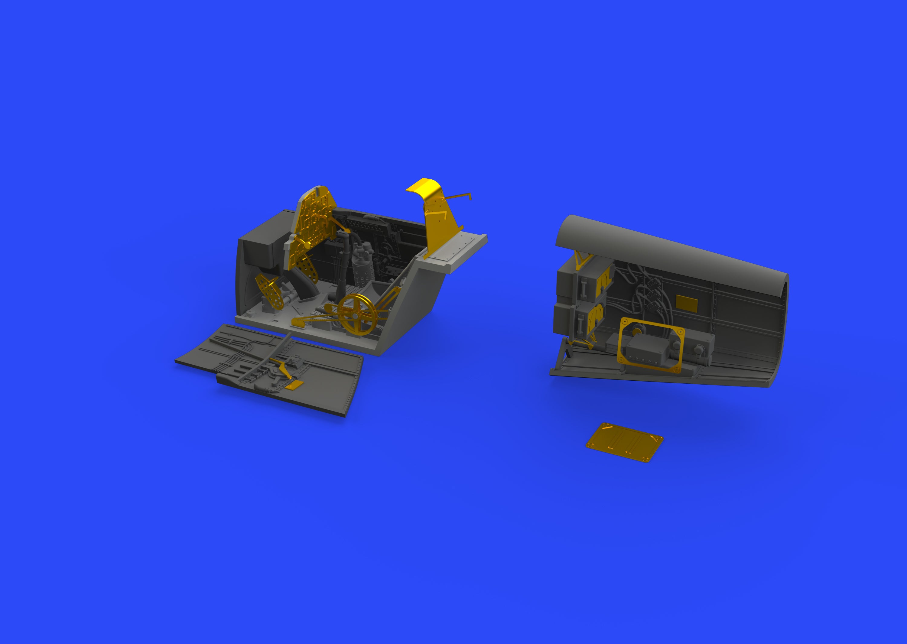 Messerschmitt Bf-109E cockpit & radio compartment (designed to be used with Eduard Kits)[Bf-109E-1 Bf-109E-3 Bf-109E-4 Bf-109E-7]