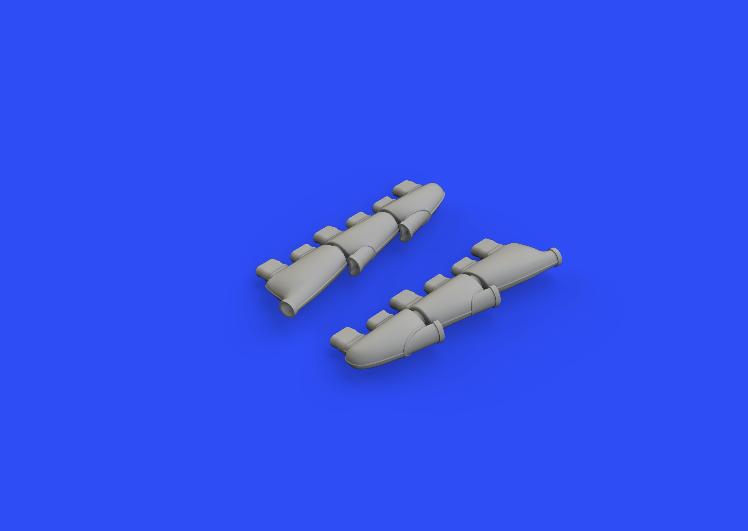 Supermarine Spitfire Mk.I exhaust stacks (designed to be used with Eduard kits)