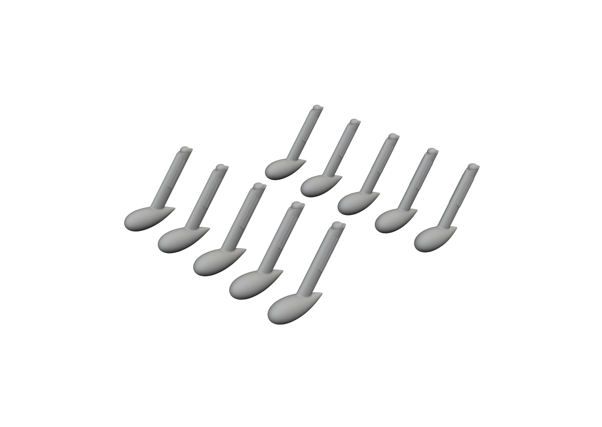 Messerschmitt Bf-109 balance weights (3D-Printed) (designed to be used with Eduard Models kits)