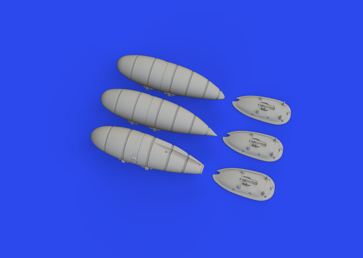 Messerschmitt Bf-109K-4 external fuel tanks x 3 types (designed to be used with Eduard kits)