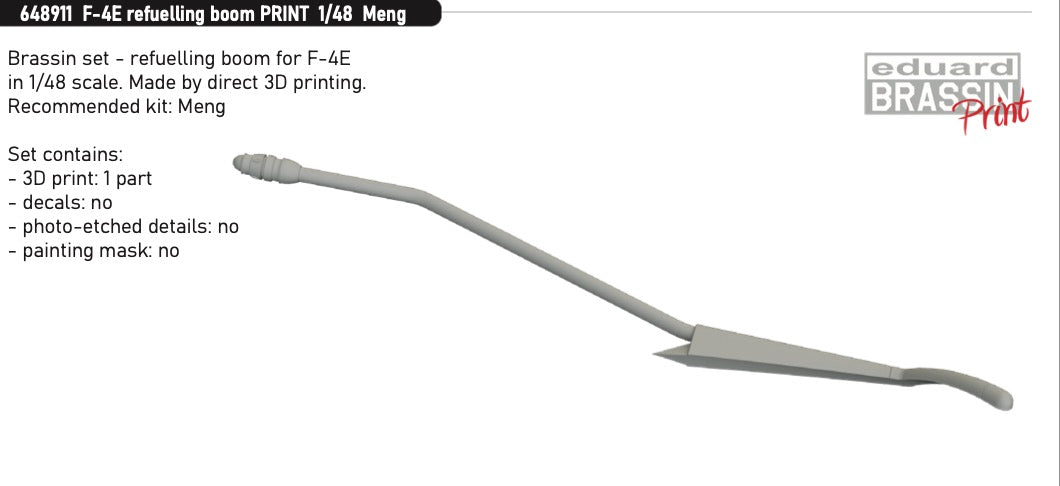 McDonnell F-4E Phantom refueling boom (3D-Printed) (designed to be used with Meng Model kits)