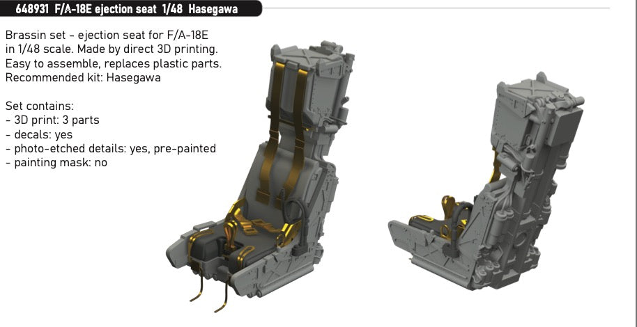 Boeing F/A-18E Super Hornet ejection seat (designed to be used with Hasegawa kits)