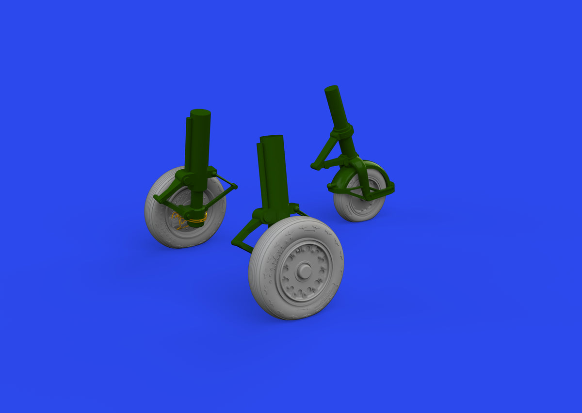 Saab J-35 Draken wheels Type 1 1/48 (designed to be used with Hasegawa kits) [J-35F/J-35J]