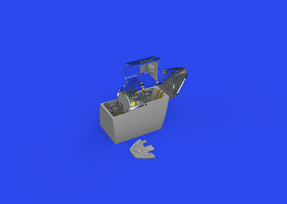 Messerschmitt Bf-109G-4 cockpit (3D-Printed) (designed to be used with Eduard kits)