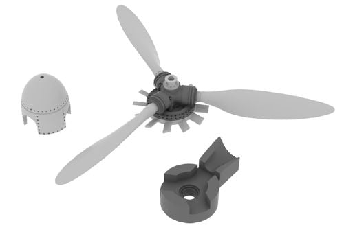 Focke-Wulf Fw-190A-8 propeller (designed to be used with Eduard kits)