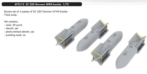 4 x German bombs SC-250