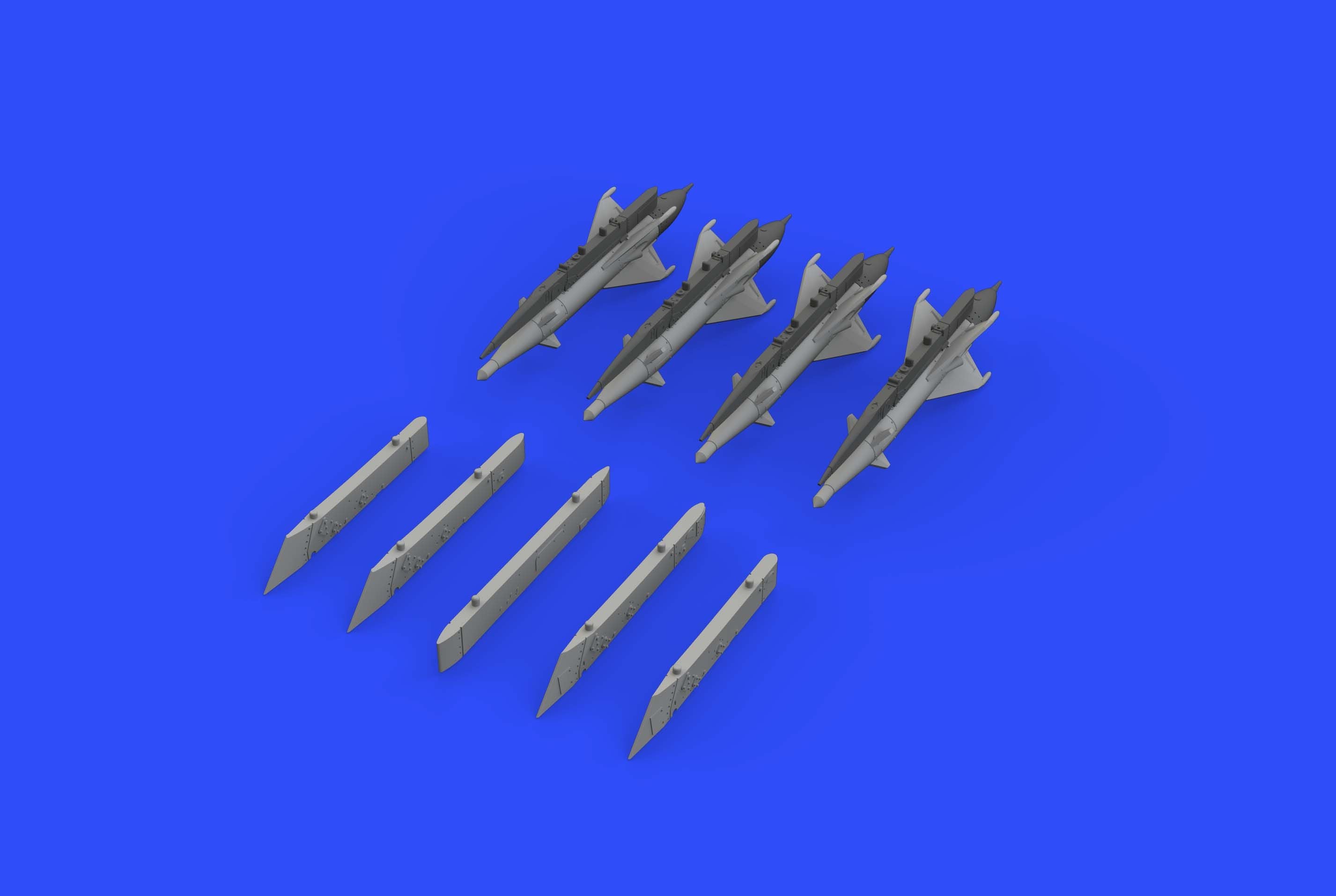RS-2US missiles with pylons for Mikoyan MiG-21 (designed to be used with Eduard kits) (disc Feb 23) (Eduard sold out June 2023 part 1)