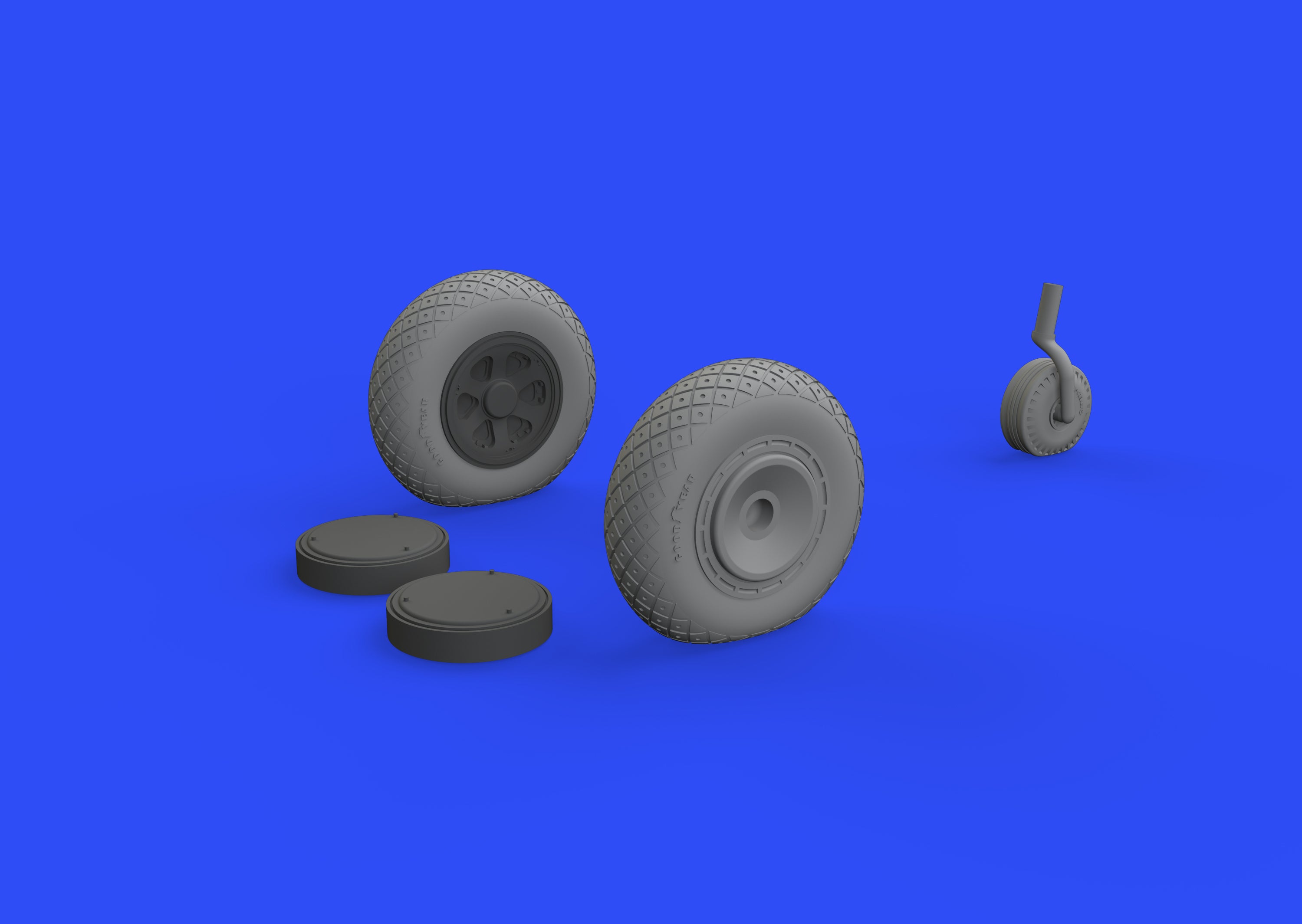 Republic P-47D Thunderbolt wheels (designed to be used with Tamiya kits)