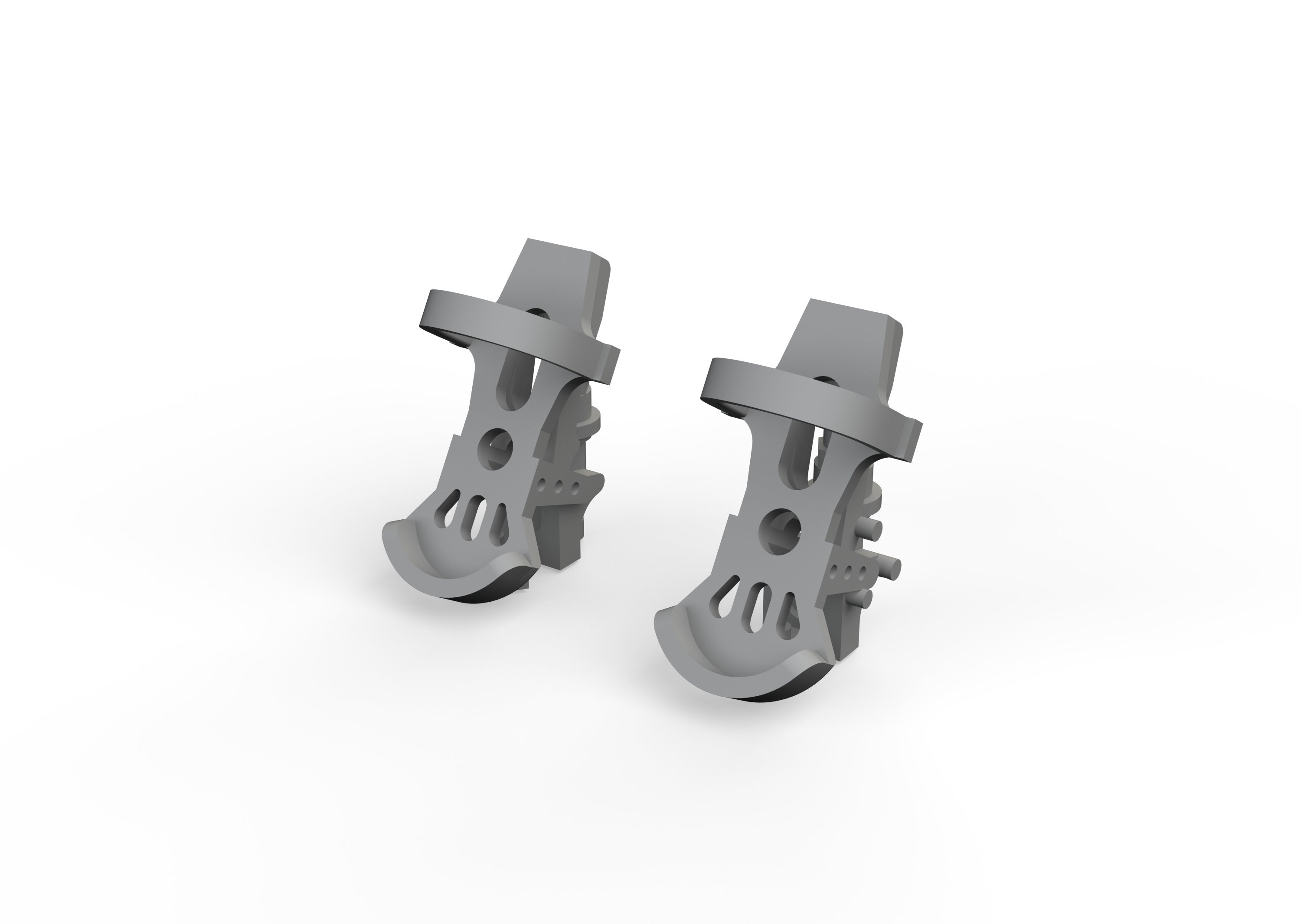 Luftwaffe rudder pedals (3D-Printed) 1/72 kits)