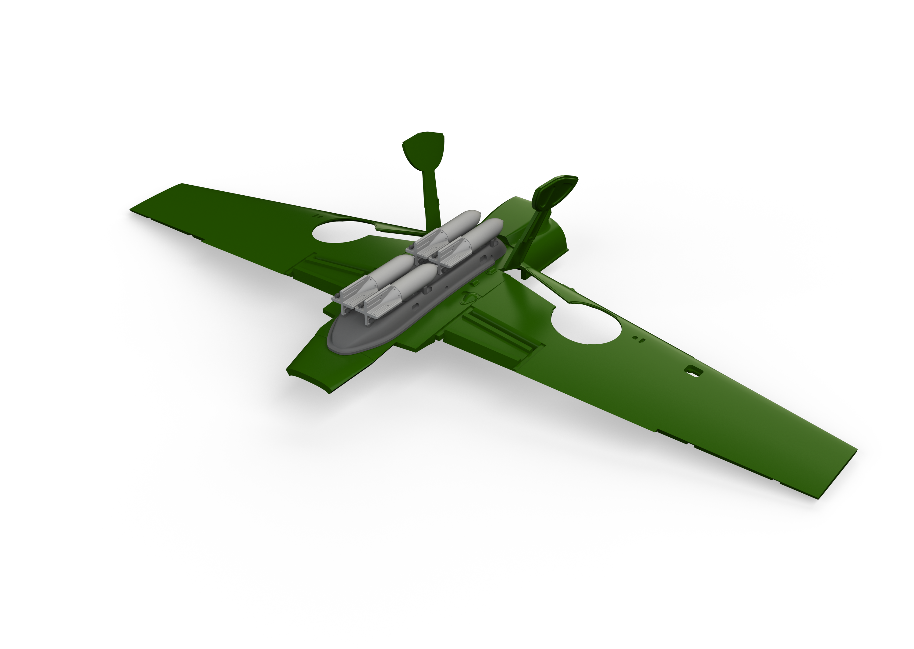 Avia S-199 4xETC 50 rack with bombs (designed to be used with Eduard kits)