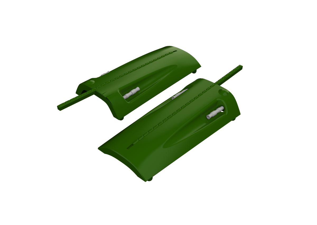 Messerschmitt Bf-109G-5/Bf-109G-6 gun barrels (3D-Printed) 1/72 (designed to be used with Eduard kits)