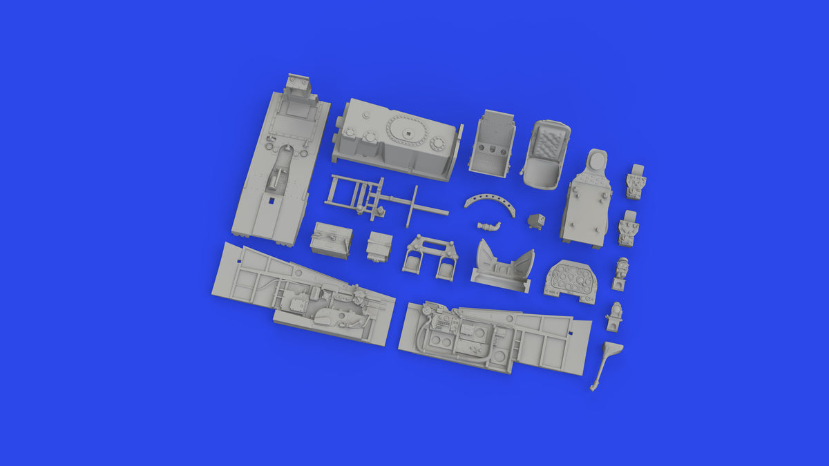 North-American P-51D-5 Mustang cockpit (3D-Printed) 1/72 (designed to be used with Eduard kits)