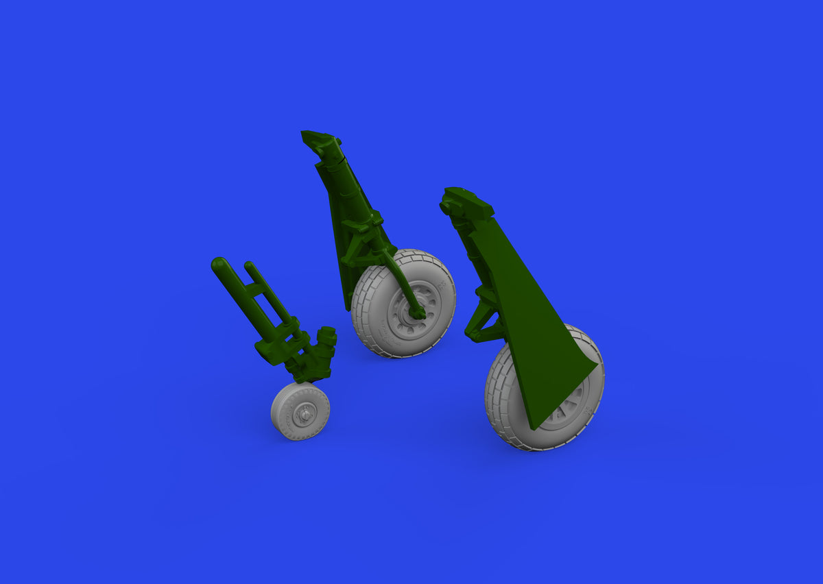 North-American P-51D Mustang wheels block tread 1/72 (designed to be used with Eduard kits)