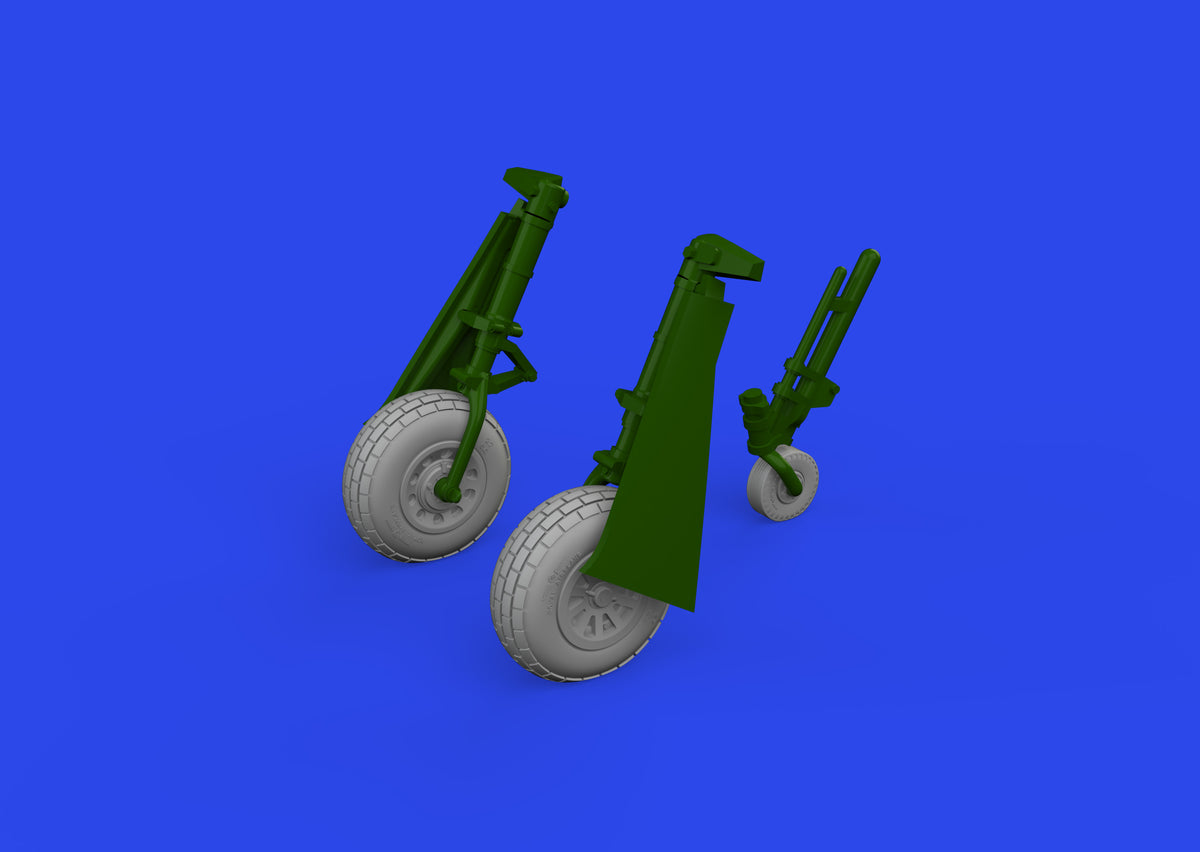 North-American P-51D Mustang wheels block tread 1/72 (designed to be used with Eduard kits)