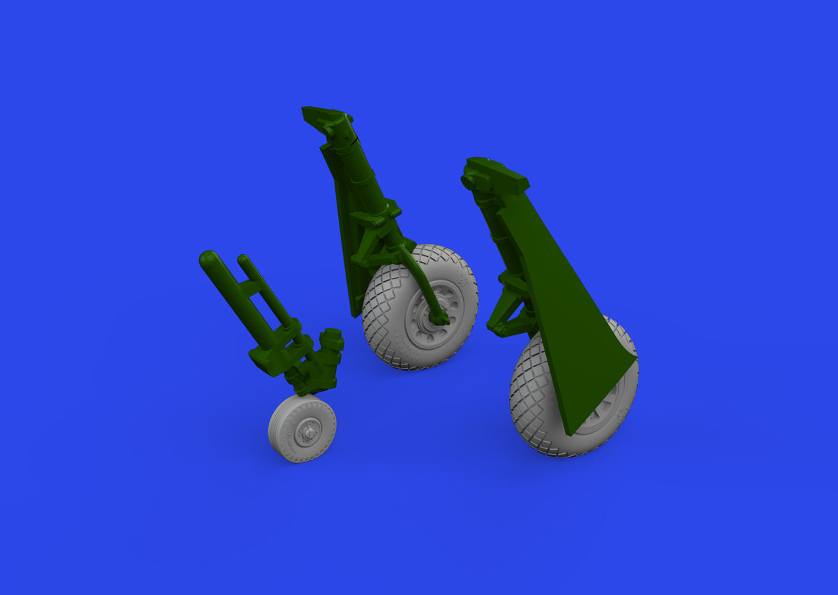 North-American P-51D Mustang wheels diamond tread 2 1/72 (designed to be used with Eduard kits)
