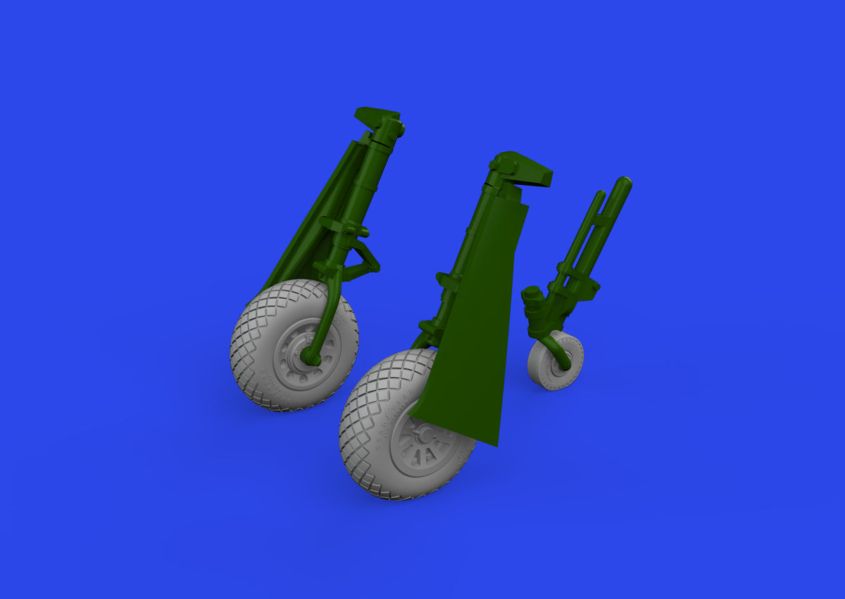 North-American P-51D Mustang wheels diamond tread 2 1/72 (designed to be used with Eduard kits)